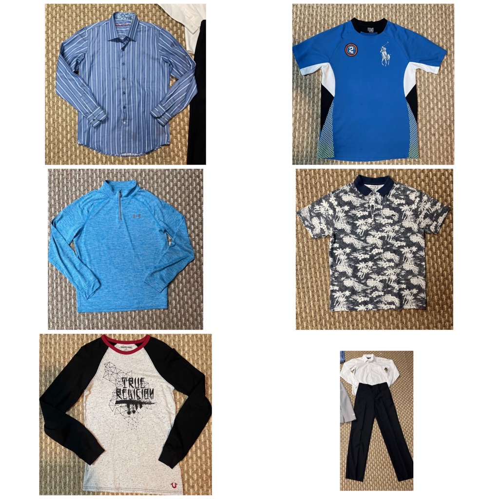 Lot Of 8 Pc Boys Summer Fall Clothes Sz 14-16 Year